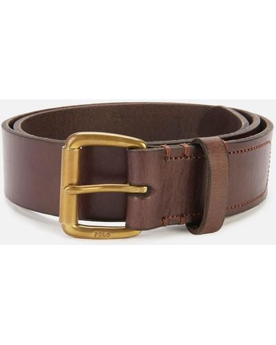 Polo Ralph Lauren Pp Charm Casual Tumbled Leather Belt - Brown