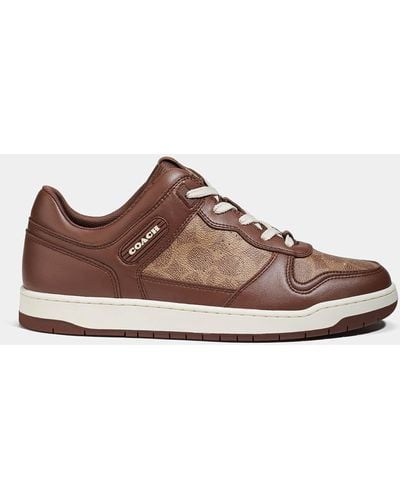 COACH C201 Signature Sneaker - Brown