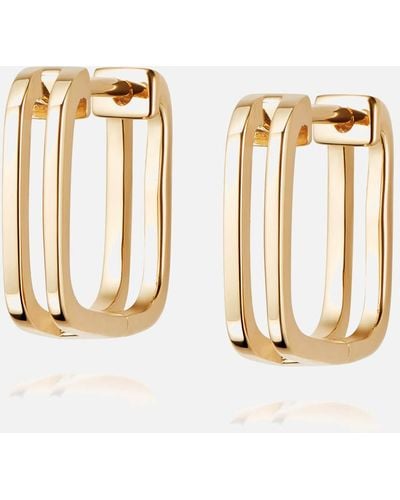 Daisy London Rupi 18-karat Gold-plated Hoop Huggie Earrings - Metallic