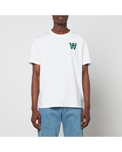 WOOD WOOD Ace Aa Organic Cotton-jersey T-shirt - White
