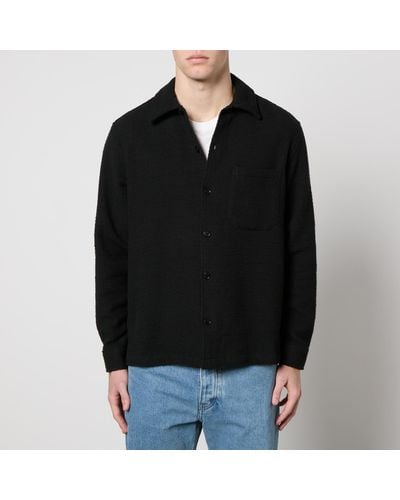 Samsøe & Samsøe Sacastor Cotton-blend Tweed Overshirt - Black