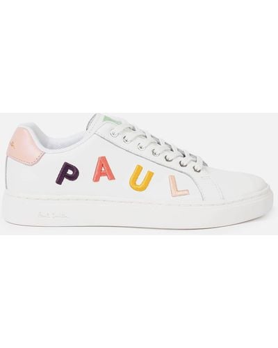 Paul Smith Lapin Letters Leather Trainers - Weiß