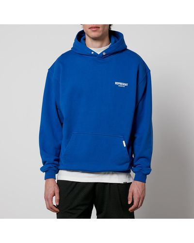 Represent Owner's Club Cotton-jersey Hoodie - Blue