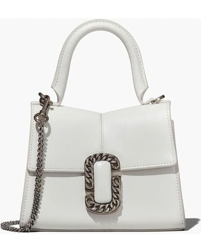 Marc Jacobs The St Marc Mini Top Handle Leather Bag - White