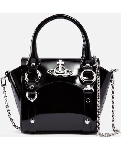 Vivienne Westwood Betty Mini Patent-leather Bag - Black