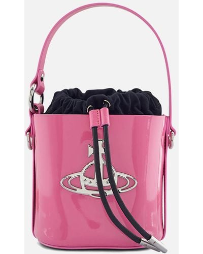Vivienne Westwood Daisy Patent-leather Bucket Bag - Pink