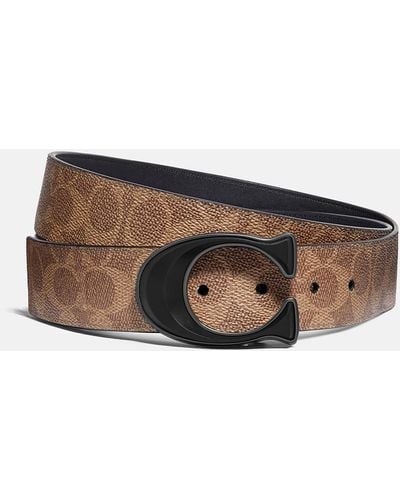 COACH Reversible Leather Belt - Brown
