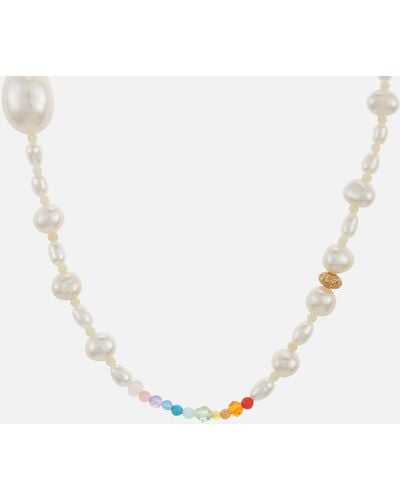 Anni Lu Gold-tone, Glass Pearl And Bead Necklace - Metallic