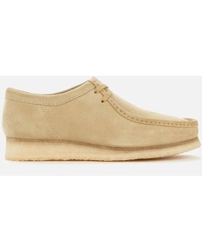 Clarks Suede Wallabee Shoes - Natural