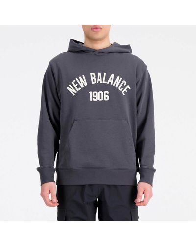 New Balance Sport Essentials Fleece Hoodie in Gray for Men | Lyst