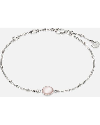 Daisy London Rose Quartz Sterling Silver Bracelet - Metallic
