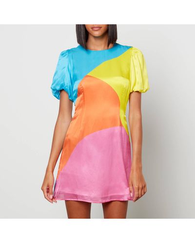 Olivia Rubin Mathilde Colourblock Mini Dress - Multicolour