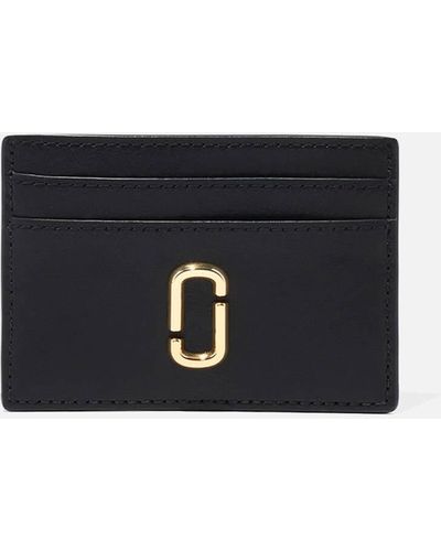 Marc Jacobs The J Marc Card Case Leather Cardholder - Black
