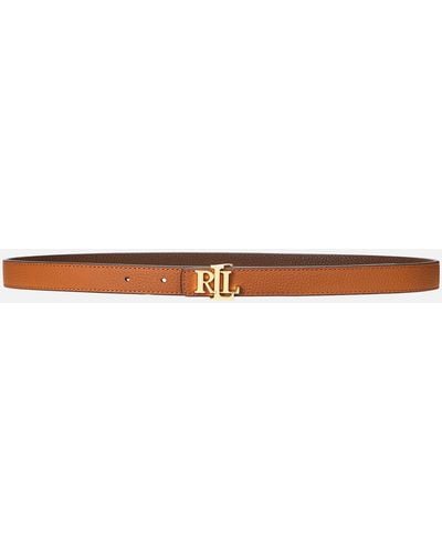 Lauren by Ralph Lauren Reversible 20 Skinny Belt - Brown