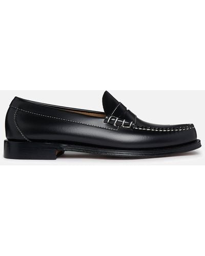 G.H. Bass & Co. G.h.bass Weejun Heritage Larson Contrastitch Leather Loafers - Black