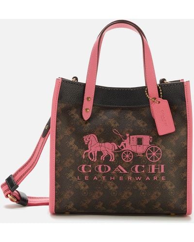COACH Horse And Carriage Field Tote Bag - Red