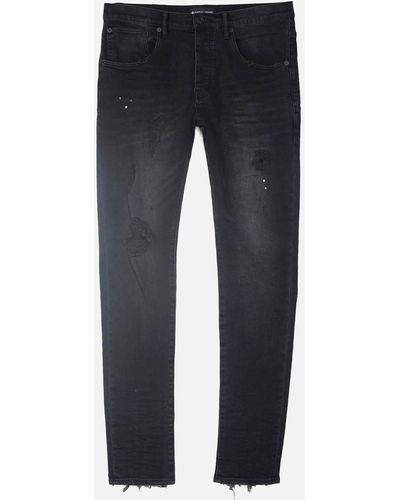 Buy PURPLE BRAND Super Fade Weft Repair Jeans 'Black' - P001