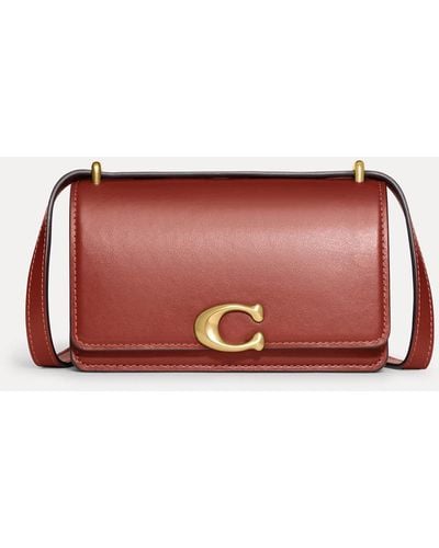 COACH Luxe Bandit Leather Crossbody Bag - Red