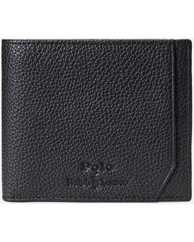 Polo Ralph Lauren Brieftasche aus Narbenleder - Schwarz