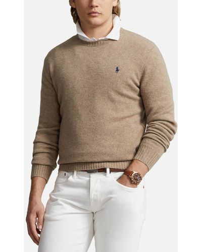 Polo Ralph Lauren Wool And Cashmere-blend Jumper - Brown
