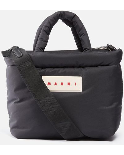 Marni Puffy Nylon Tote Bag - Black