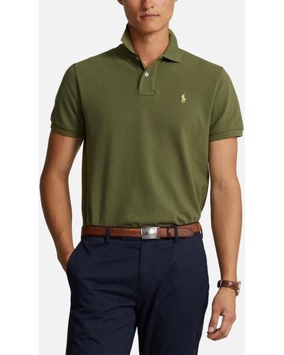 Polo Ralph Lauren Custom Slim Fit Cotton-Piqué Polo Shirt - Green