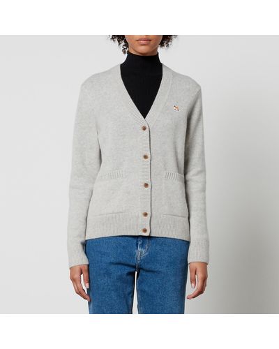 Maison kitsune lambswool store classic cardigan