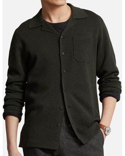 Polo Ralph Lauren Wool Shirt Cardigan - Black