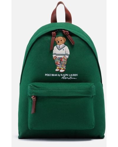 Polo Ralph Lauren Logo-embroidered Canvas Backpack - Green