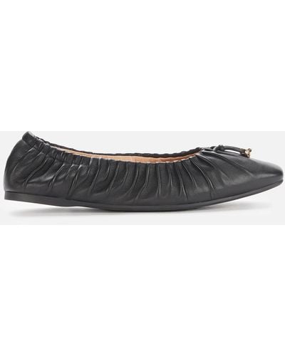 COACH Eleanor Leather Ballet Flats - Black