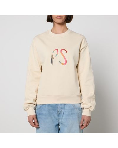 PS by Paul Smith Logo Cotton Sweatshirt - Natural