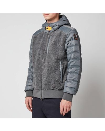 Parajumpers Rhino Fleece + Nylon Zipped Sweatshirt - Grey