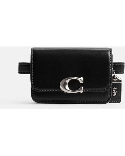 COACH Bandit Luxe Refined Calf Leather Card Belt Bag - Black