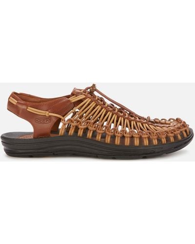 Keen Uneek Premium Leather Sandals - Brown
