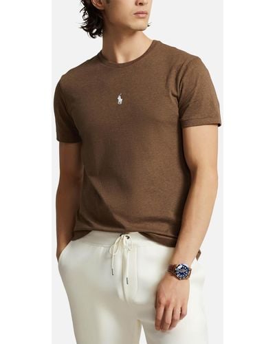Polo Ralph Lauren Custom-Slim-Fit Jersey-T-Shirt - Braun