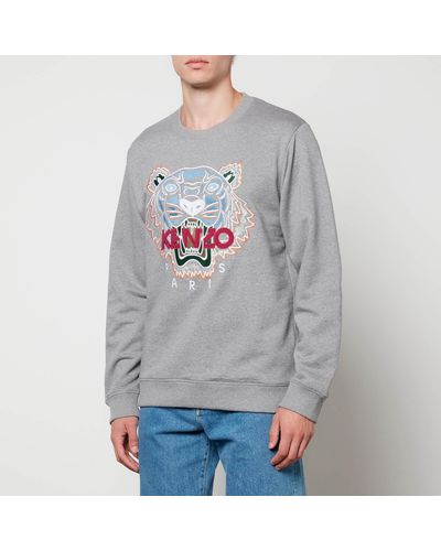 KENZO Tiger Cotton-jersey Sweatshirt - Grey