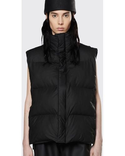 Rains Quilted Padded Matte-Shell Vest - Black
