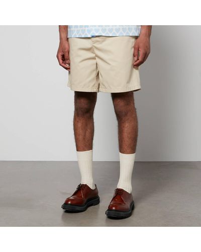 Ami Paris Cotton-twill Shorts - Natural
