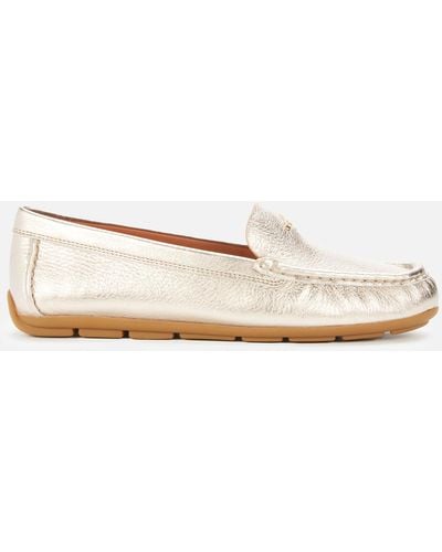 COACH Marley Metallic Leather Driving Shoes - Multicolor