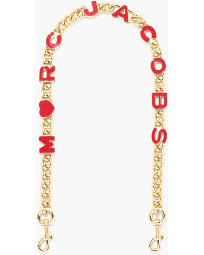 Marc Jacobs The Heart Chain Shoulder Strap - Red