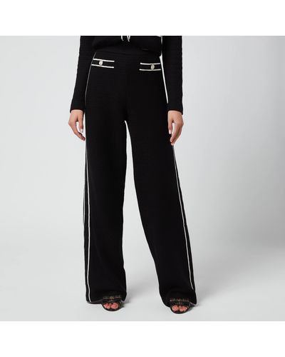 Ferragamo Cotton Iconic S Gros Trousers - Black