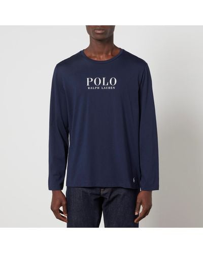 Polo Ralph Lauren Logo-Print Cotton-Jersey T-Shirt - Blue