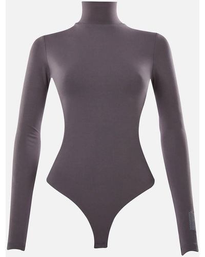 Marc Jacobs Cutout Cotton-Blend Bodysuit - Purple