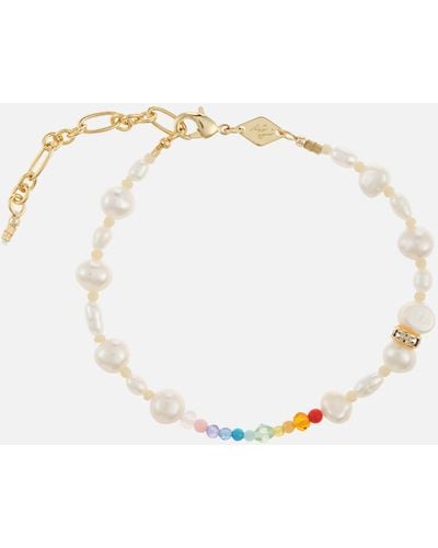 Anni Lu Gold-tone, Glass Pearl And Bead Bracelet - Metallic
