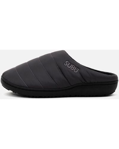 SUBU Quilted Shell Slippers - Black