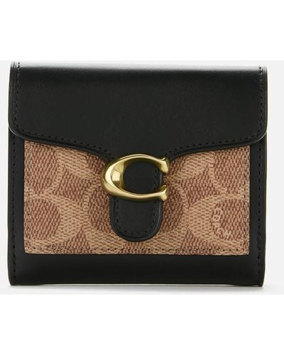 COACH Colorblock Tabby Small Wallet - Black