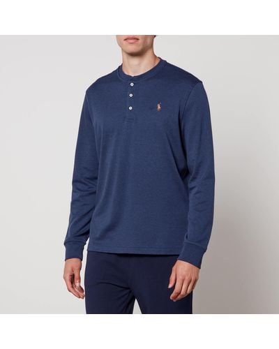 Polo Ralph Lauren Cotton-Jersey Henley Top - Blau