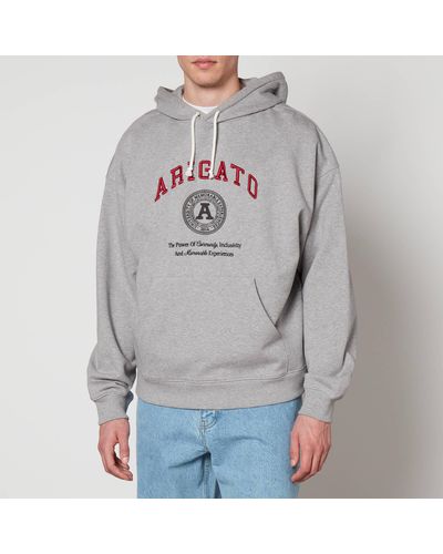 Axel Arigato Arigato University Printed Cotton-jersey Hoodie - Grey