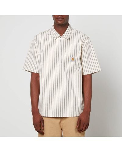 Carhartt Trade Pinstripe Cotton-canvas Shirt - White
