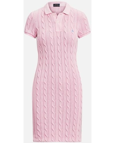 Polo Ralph Lauren Cable Polo Dress - Pink
